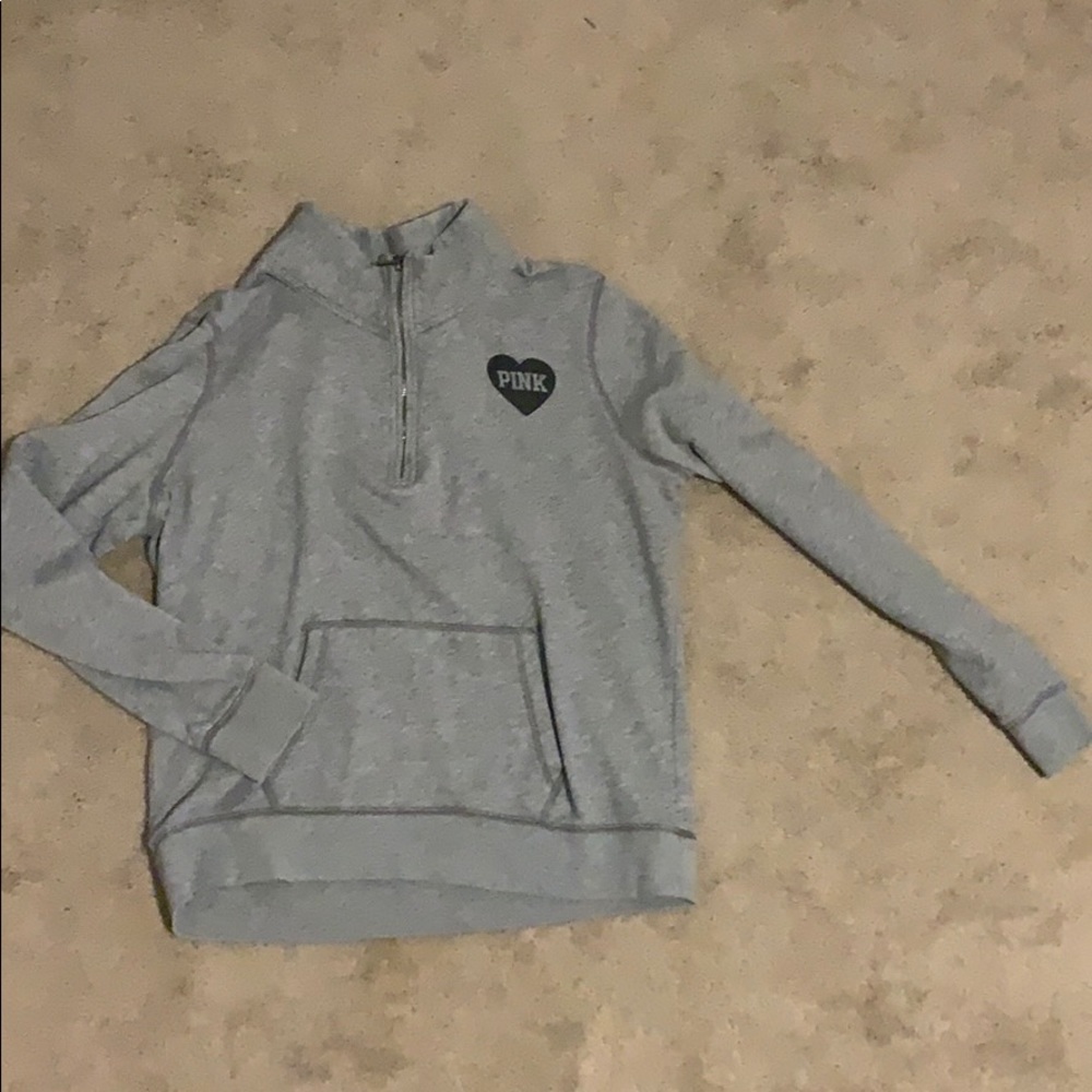 Pink quarter zip pull over